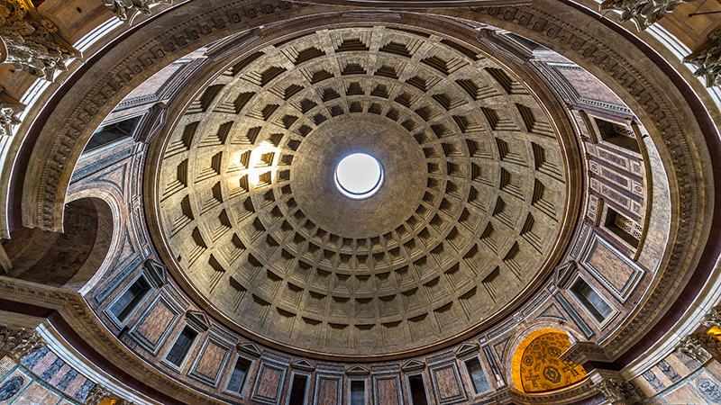 The concrete dome of the Pantheon has proven enduring, but steel reinforcement can lead to corrosion
