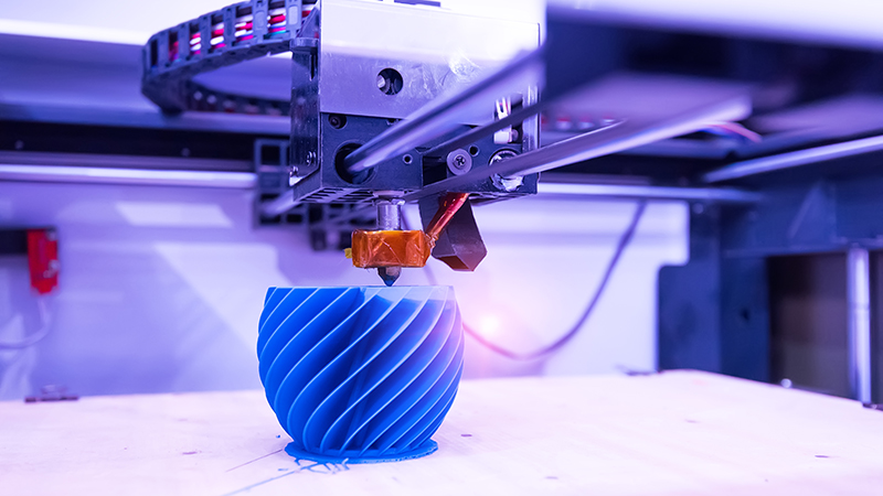 A 3D printer prints an object (Credit: Shutterstock)