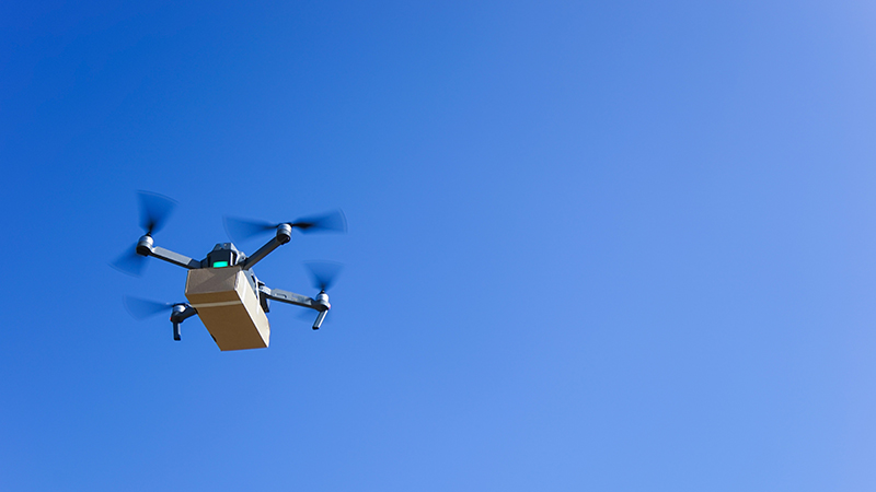 Commercial drone deliveries could halve freight carbon dioxide emissions (Credit: Shutterstock)