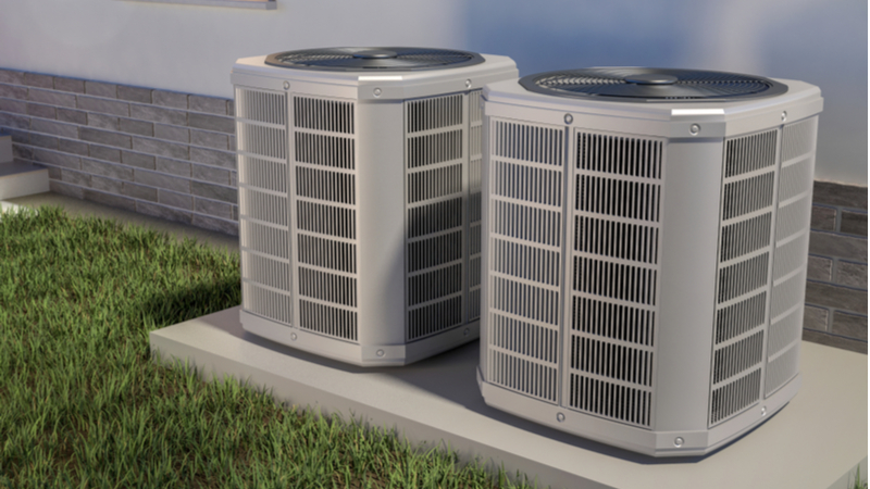Stock image. Heat pumps work by extracting heat from the air or ground outside a building to evaporate a liquid, which is then put through a compressor to heat up the gas (Credit: Shutterstock)