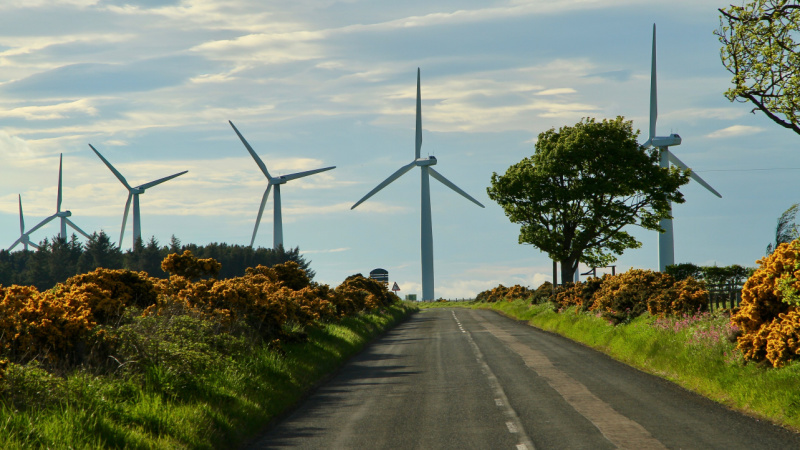 Stock image. The electrolyser project will use electricity from wind turbines to create green hydrogen (Credit: Shutterstock)
