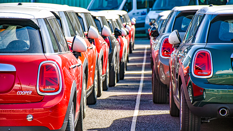 Mini Cooper cars are exported from Southampton (Credit: Shutterstock)