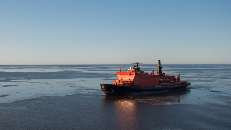 A nuclear icebreaker in the Arctic (Credit: Shutterstock)