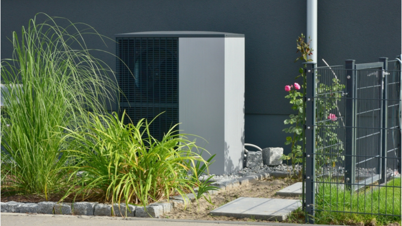 Air-source heat pumps absorb outside heat into a chemical compound, known as a liquid refrigerant, which is then compressed, increasing the temperature (Credit: Shutterstock)