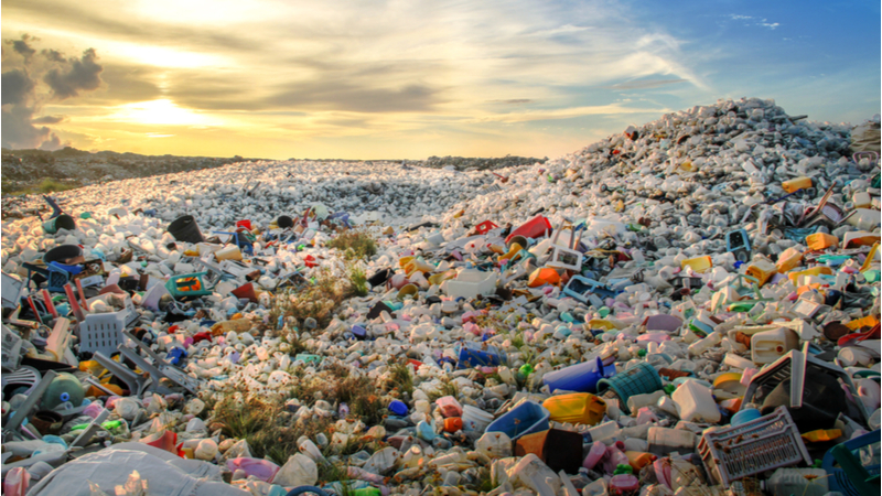 Researchers at Rice University in Texas converted plastic waste into an effective material for absorbing carbon dioxide (Credit: Shutterstock)