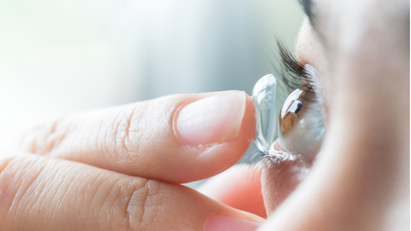 Stock image. The 'smart' contact lens sensors were developed by an international team of researchers (Credit: Shutterstock)