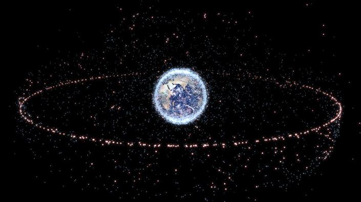 The world is surrounded by thousands of pieces of fast-flying space junk (Credit: University of Surrey)