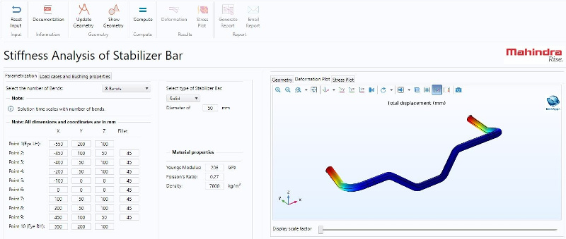 Stabilizer Bar app for modal analysis