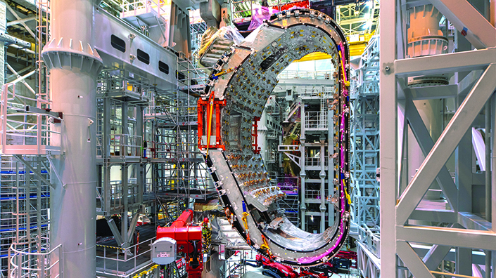 One of the nine D-shaped modules 