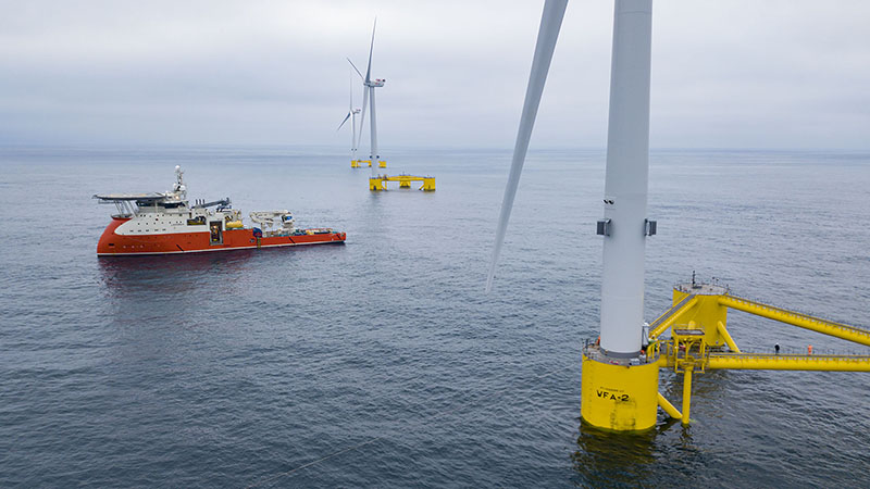 Floating wind is a hugely promising new renewable energy technology (Credit: Principle Power/ Dock 90)