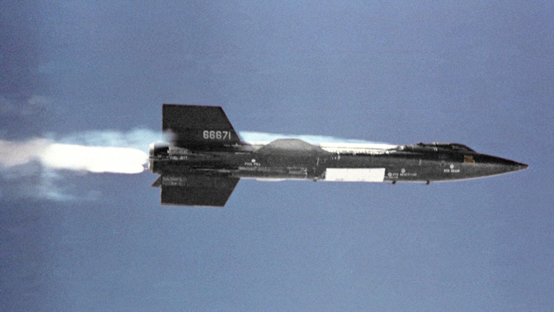 The fastest ever manned aircraft, the experimental X-15 (Credit: NASA)