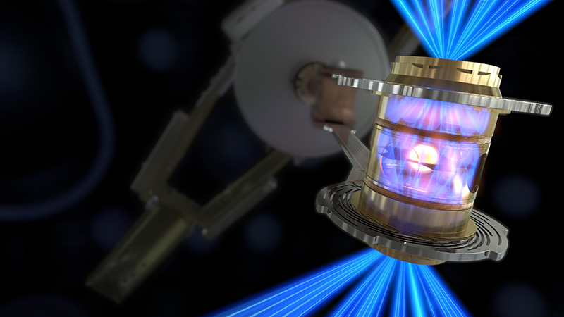 An artist's impression of the fusion ignition, achieved at the Lawrence Livermore National Laboratory's National Ignition Facility (Credit: LLNL)