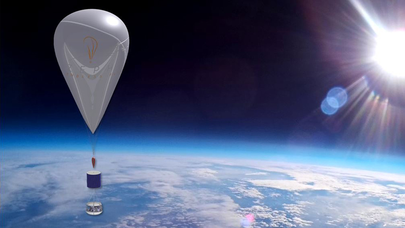 A concept image of the Zephyr Exalto balloon in flight (Credit: Zephyr Exalto)